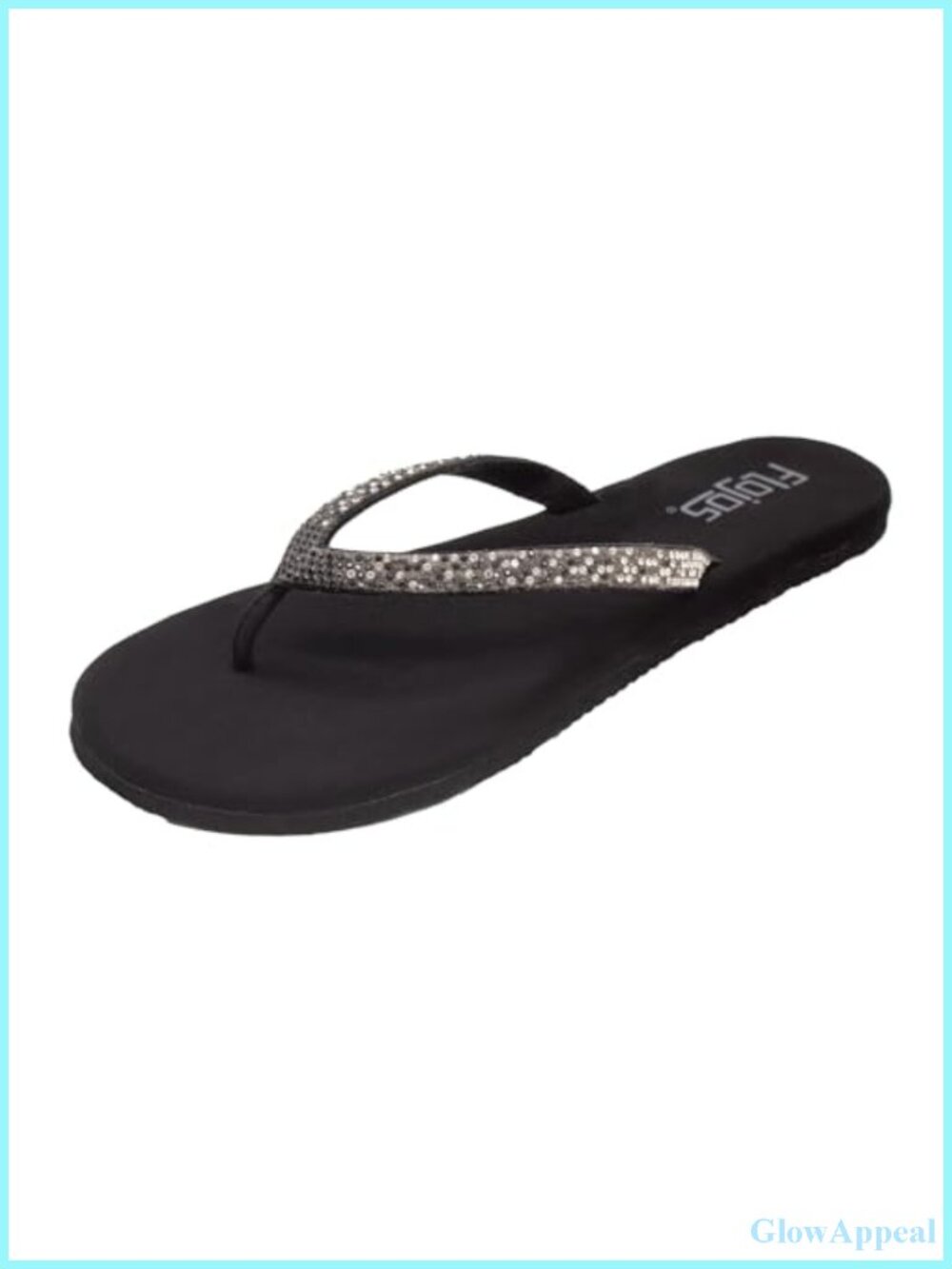 Flojos Spark Flip-Flop Sandal with Arch Support Rhinestone Strap